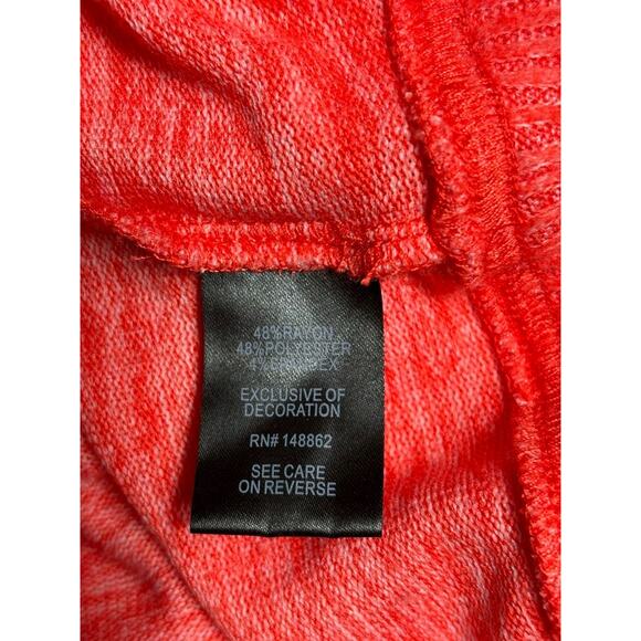 Torrid Plush Cowl-Neck Sweater Womens Size 0 (12) Coral Long Sleeve Super Soft - Picture 5 of 7